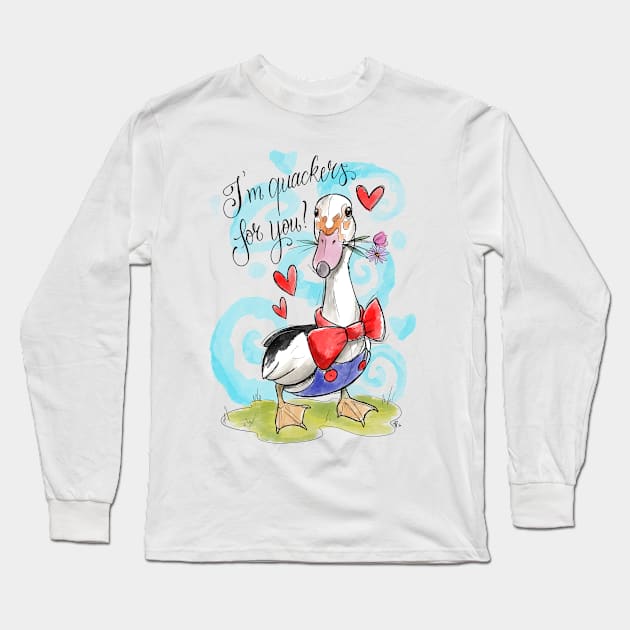 I’m quackers for you! Long Sleeve T-Shirt by Jurassic Ink